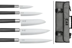 Mallette 5 couteaux japonais KAI Wasabi Black EURO