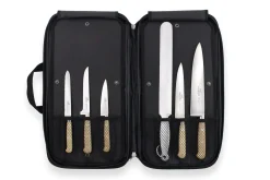 Mallette cuisine Sabatier Brocéliande 5 couteaux fabrication française + 1 fusil