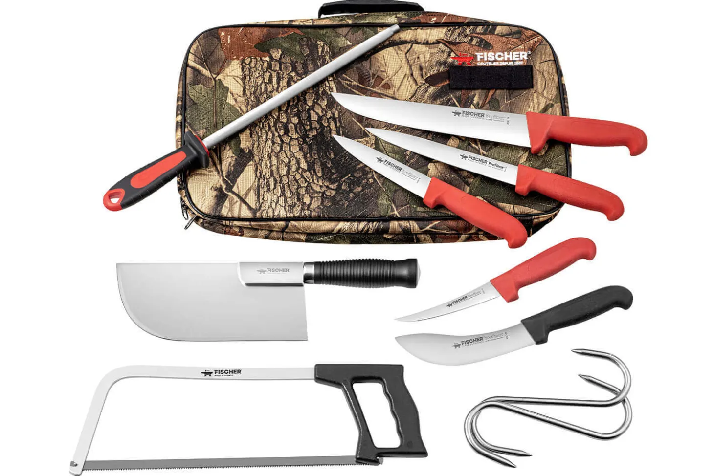 Mallette de chasse Fischer 10 couteaux et accessoires