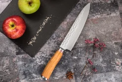Mallette de 5 couteaux de cuisine Wusaki Damas 10Cr manches en olivier