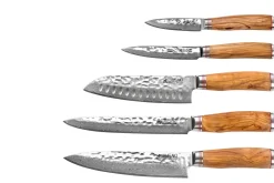 Mallette de 5 couteaux de cuisine Wusaki Damas 10Cr manches en olivier