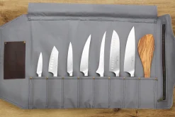 Mallette de couteaux vide Guillaume Léonard 8 places grise