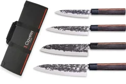 Mallette du cuisinier 4 couteaux forgés main 3 Claveles Osaka