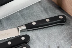Mallette Sabatier Idéal Inox 100% forgés 7 couteaux fabrication française + 1 fourchette + 1 fusil