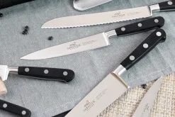 Mallette Sabatier Idéal Inox 100% forgés 7 couteaux fabrication française + 1 fourchette + 1 fusil