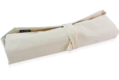Mallette traditionnelle Wusaki en toile de coton beige pour 5 couteaux