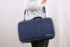 Mallette vide Wusaki bleue pour 21 couteaux et ustensiles + 1 grande poche de rangement
