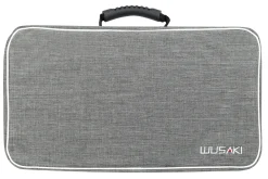 Mallette vide Wusaki grise pour 21 couteaux et ustensiles + 1 grande poche de rangement