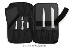 Mallette vide Wusaki pour 21 couteaux et ustensiles + 1 grande poche de rangement