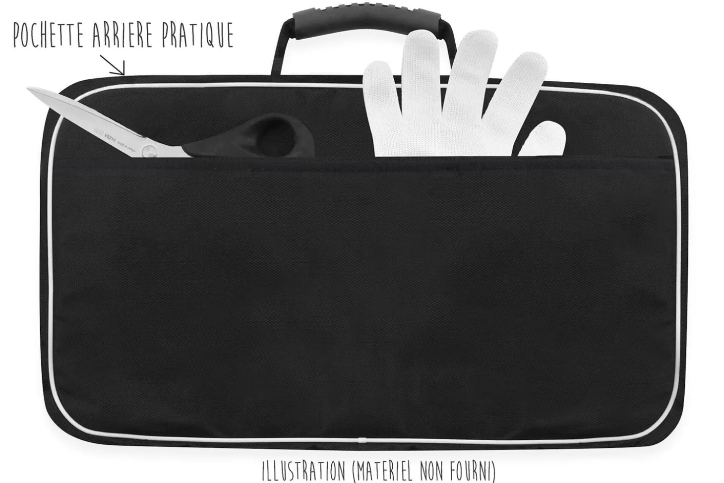Mallette vide Wusaki pour 21 couteaux et ustensiles + 1 grande poche de rangement
