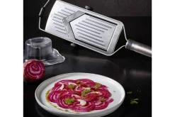 Mandoline Rösle Supercut en acier inoxydable 18/10 avec poussoir