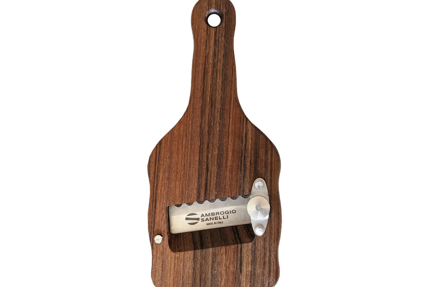 Mandoline à truffes Ambrogio Sanelli lame crantée en inox et manche en ovangkol