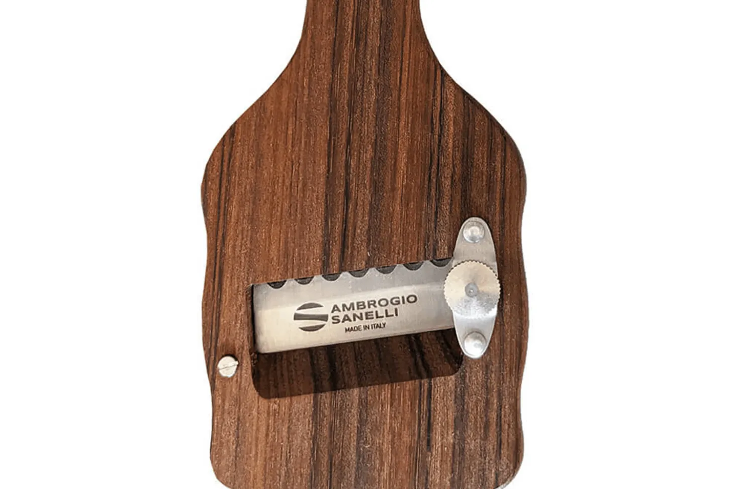 Mandoline à truffes Ambrogio Sanelli lame crantée en inox et manche en ovangkol