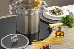 Marmite Cristel Strate Fixe en acier inox 18/10 + couvercle en verre plat