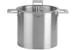 Marmite Cristel Strate Fixe en acier inox 18/10 + couvercle en verre plat