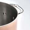 Marmite en cuivre inox 20cm De Buyer Prima Matera compatible induction anses en inox avec couvercle