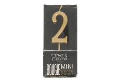 Mini bougie d'anniversaire dorée Patisdécor chiffre