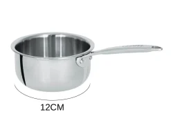 Mini casserole saucier Cristel Castel'Pro en acier inoxydable 18/10 3 ply