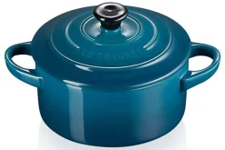 Mini cocotte ronde en céramique Le Creuset 10cm Deep Teal