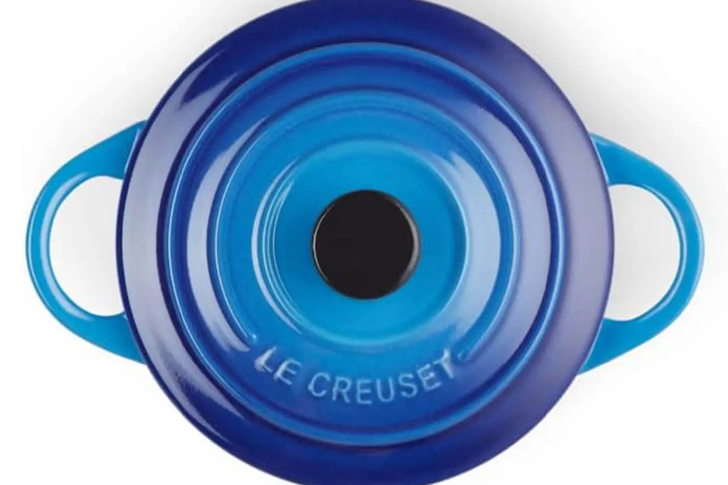 Mini cocotte ronde en céramique Le Creuset 10cm Azur