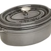 Mini cocotte Staub ovale en fonte émaillée gris graphite 11cm
