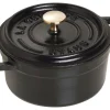 Mini cocotte Staub ronde en fonte émaillée noir mat 10cm