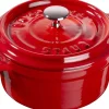 Mini cocotte Staub ronde en fonte émaillée cerise 10cm
