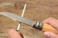 Mini fusil à aiguiser Opinel manche en acier inox 7,5cm