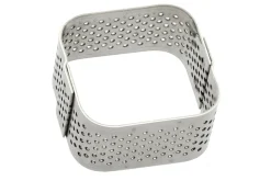 Mini moule perforé carré Mallard Ferrière pour petits fours en inox