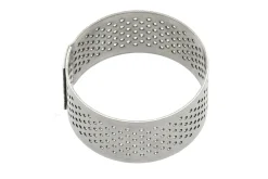 Mini moule perforé rond Mallard Ferrière pour petits fours en inox