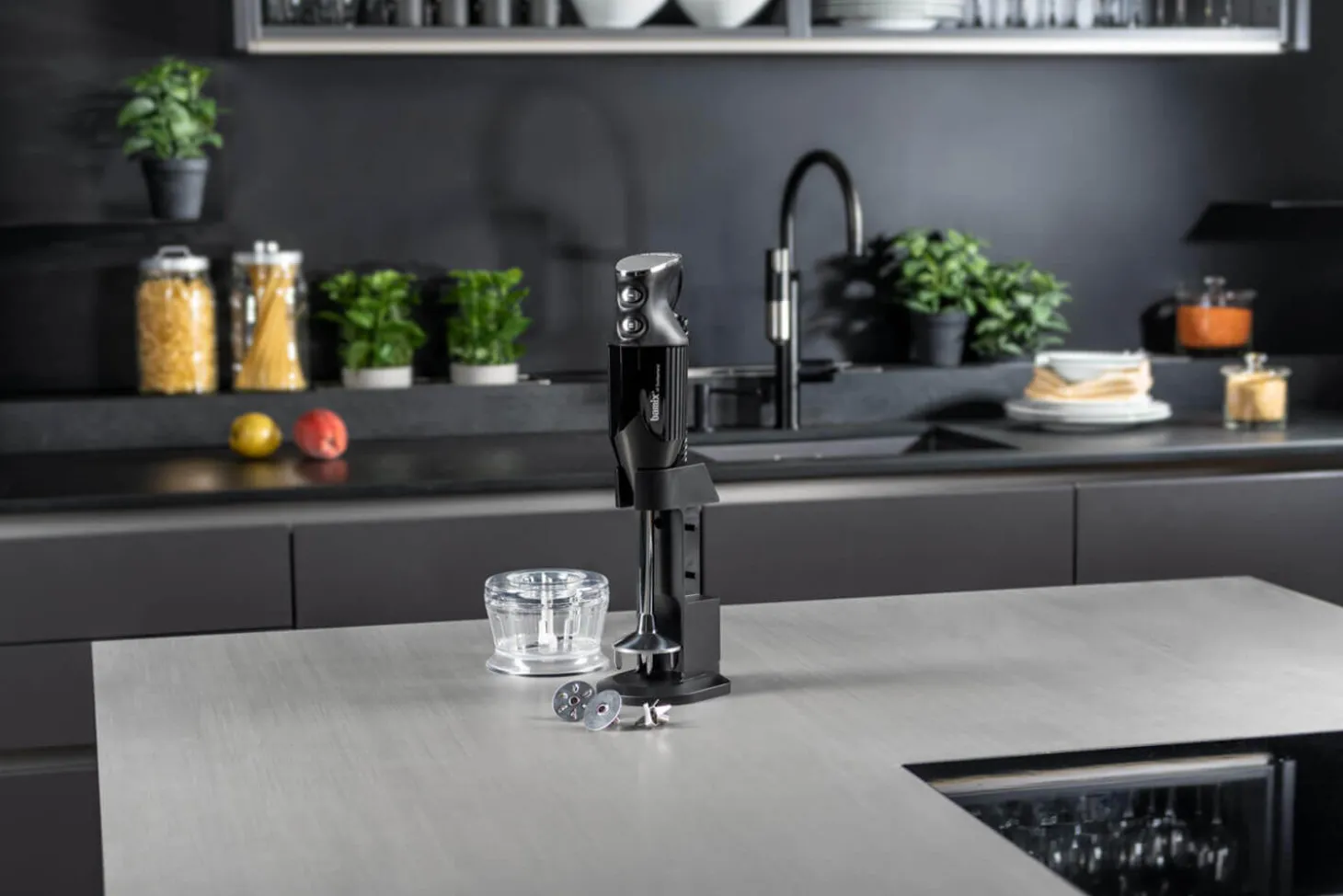 Mixeur plongeant Bamix M200 Deluxe noir avec accessoires