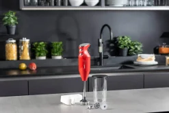 Mixeur Plongeant Bamix M200 Mono rouge avec accessoires