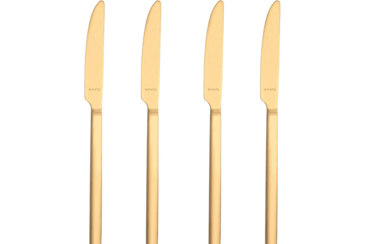 Ménagère 16 couverts de table Amefa Square en acier inoxydable 18/0 - Finition dorée