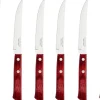 Ménagère 24 couverts de table Tramontina en inox et bois rouge