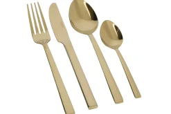 Ménagère 16 couverts Mikasa Ciara Diseno en acier inox doré