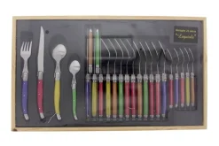 Ménagère Laguiole 24 pièces Pradel Excellence Pastel pleine soie
