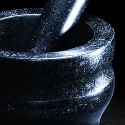 Mortier et pilon Cole & Mason en granit noir élégant - Diamètre 14cm