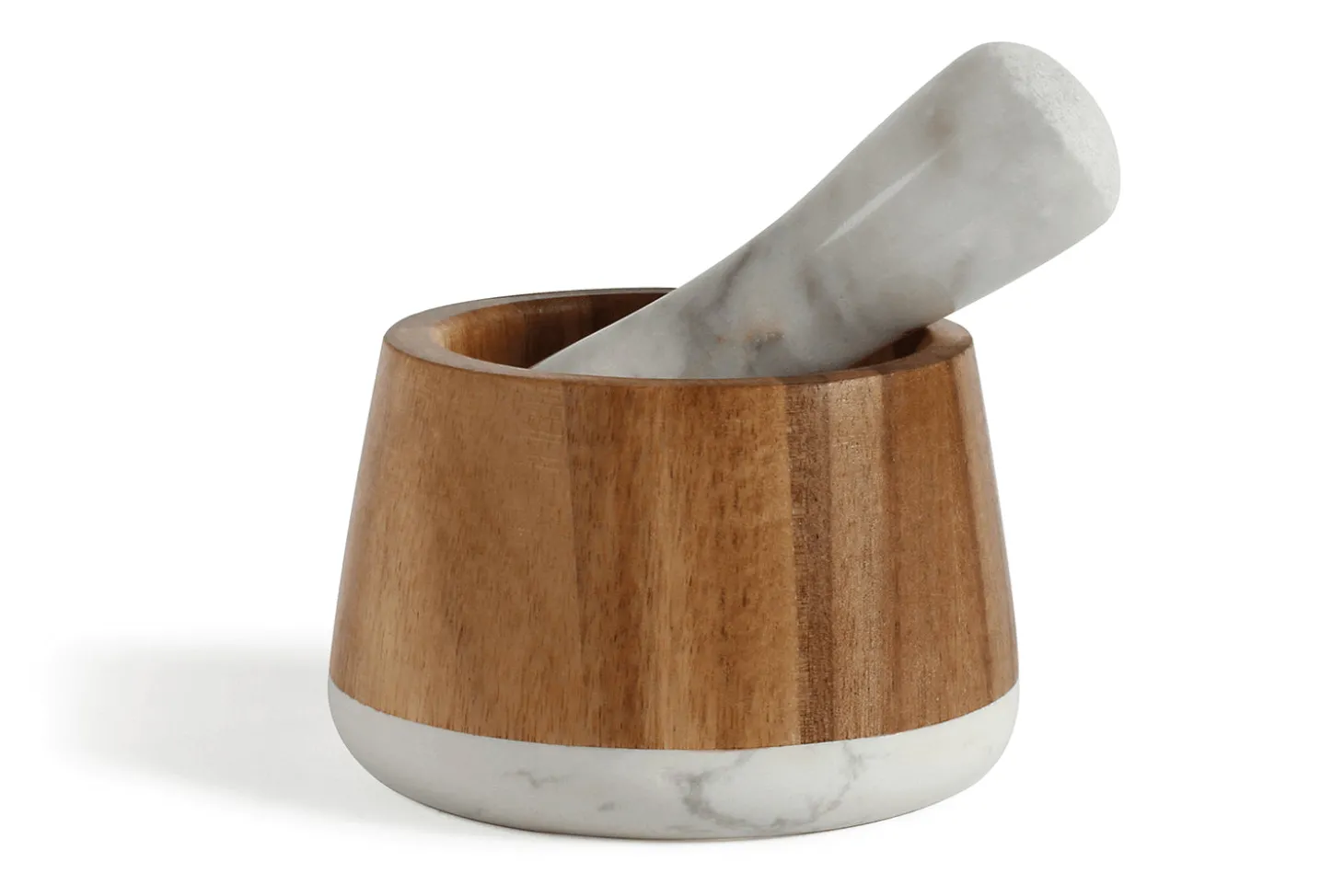 Mortier et pilon Livoo marbre et acacia