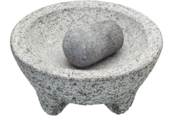 Mortier et pilon mexicain en granit gris 20x10cm MasterClass