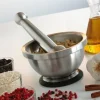 Mortier + pilon Mastrad tout inox avec base antidérapante