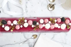 Moule à bûche en inox Scrapcooking - Longueur réglable et feuilles rhodoïd incluses