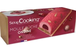 Moule à bûche Scrapcooking Ondine + insert + tapis silicone + support kraft + boite de transport