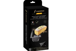 Moule à cake et son support Flexipan anti-adhérent en silicone et tricot de verre 24cm