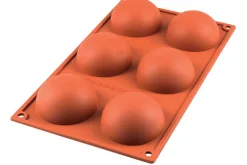 Moule en silicone professionnel Silikomart Silicon Flex 300x175mm 6 demi-sphères 80ml