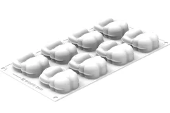 Moule en silicone professionnel Silikomart 3D 8 lapins 70ml