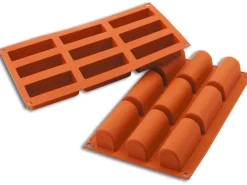Moule en silicone professionnel Silikomart Silicon Flex 9 bûchettes 300 x 175mm
