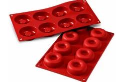Moule en silicone professionnel Silikomart Silicon Flex 300x175mm 8 savarins 6.5cm