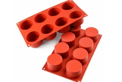 Moule en silicone professionnel Silikomart Silicon Flex 300x175mm 8 cylindres 123ml