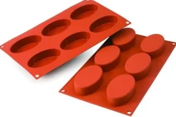 Moule en silicone professionnel Silikomart Silicon Flex 300x175mm 6 formes ovales