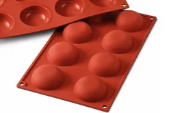 Moule en silicone professionnel Silikomart Silicon Flex 300x175mm 8 pomponnettes 6cm